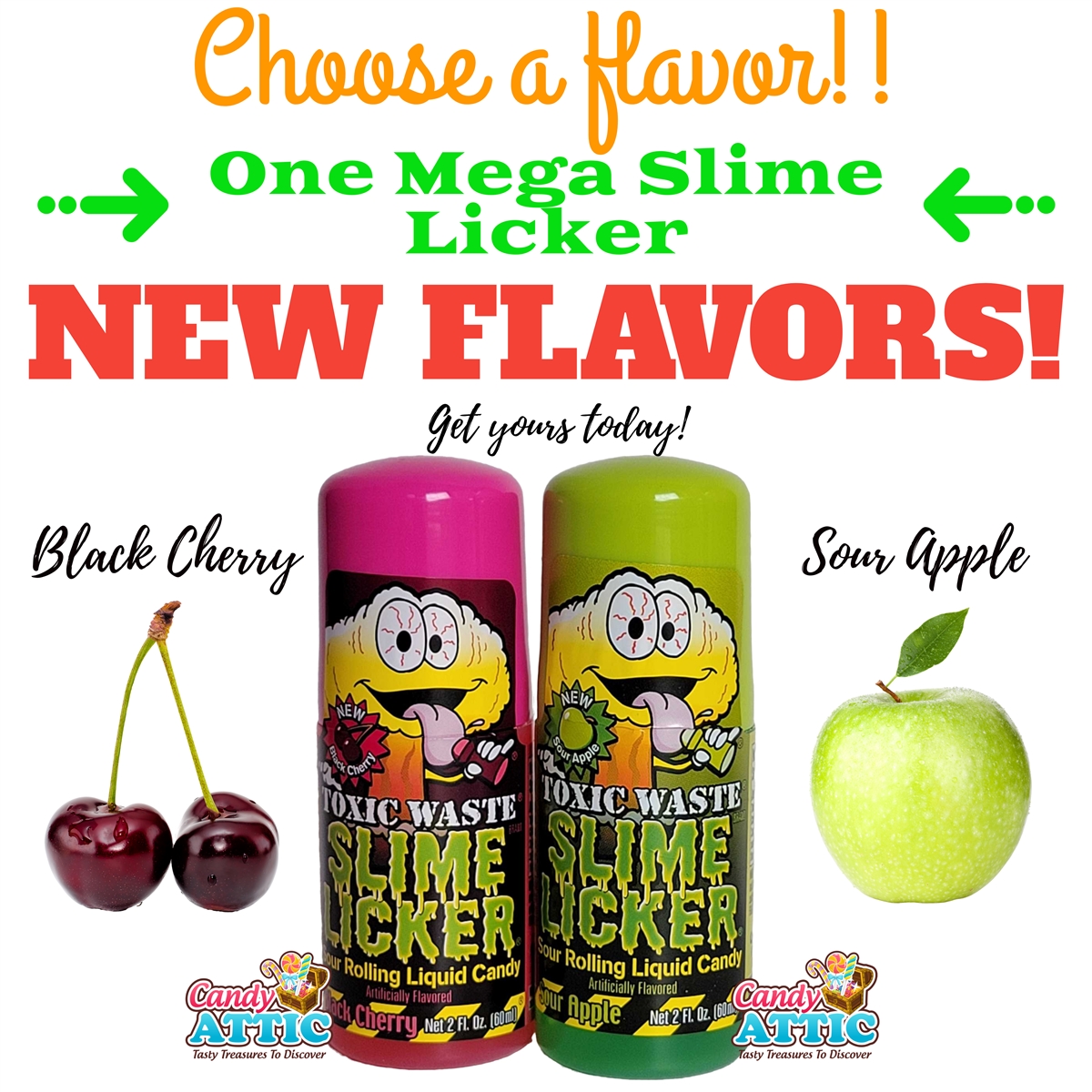 Toxic Waste Slime Licker Sour Apple Black Cherry